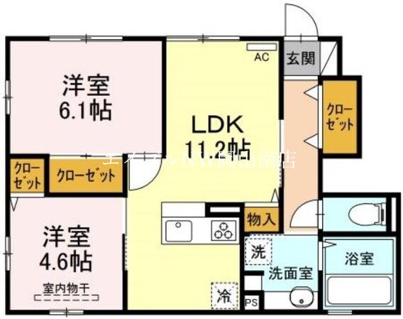 東山・おかでんミュージアム駅駅 徒歩46分 1階の物件間取画像